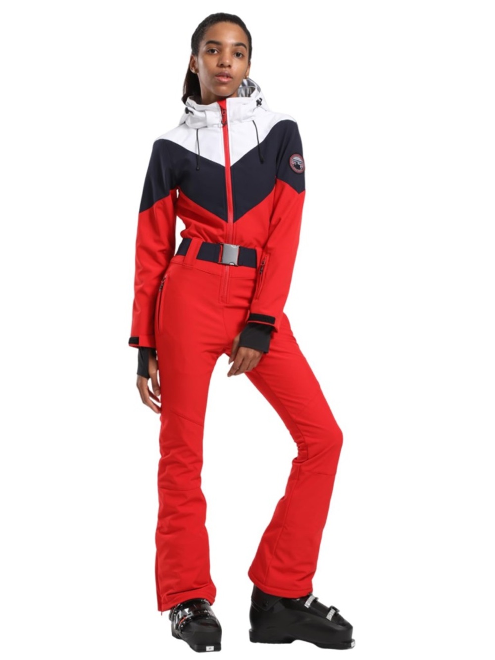 NWT GSOU SNOW Ski Suit Women’s Snowsuit Slim One Piece Jumpsuit